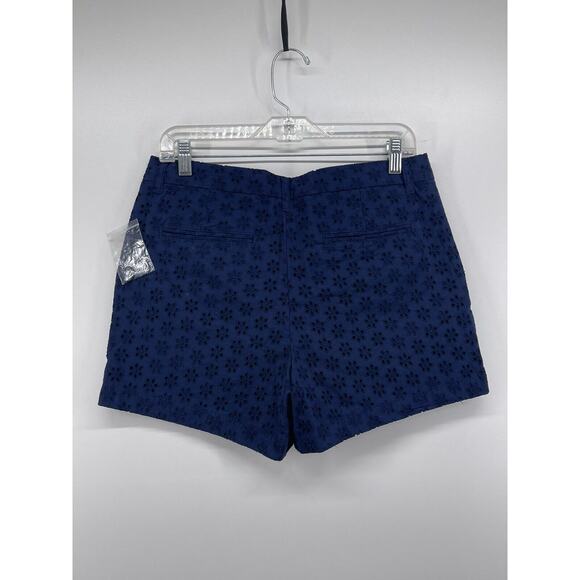 Faded Glory Navy Blue Eyelet Peppy Summer Festival Shorts Size 6 30” Waist NEW - Picture 3 of 9
